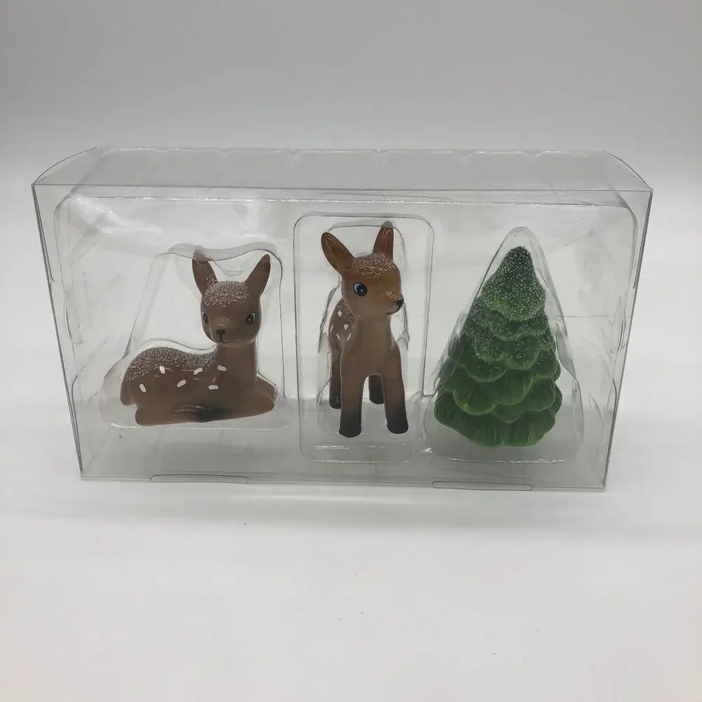 Target Wondershop 3 pc set of 2 Deer & Tree Ceramic Christmas Figures